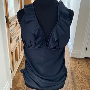 Ellen Tracy Ruffles Tankini Top (NWOT)
